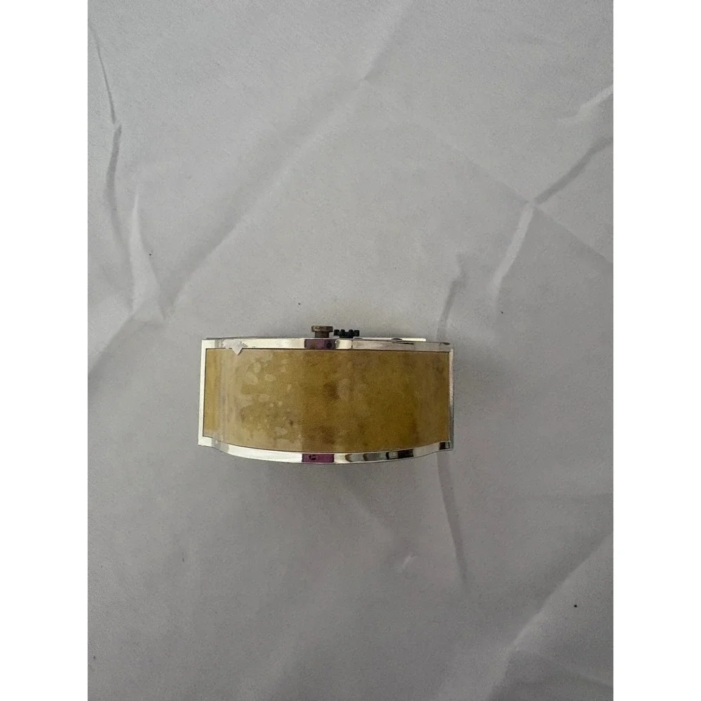 Linden Quartz Alarm Clock Raphael Cherubs Angels Roman Numerals Gold Silver Tone